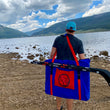 Load image into Gallery viewer, A man looking at the Rocky Mountains with a Sauce Toss Travel Bag on his back